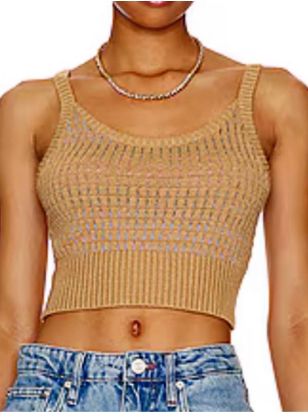 NWT l*space Tan Ribbed Cropped Tank